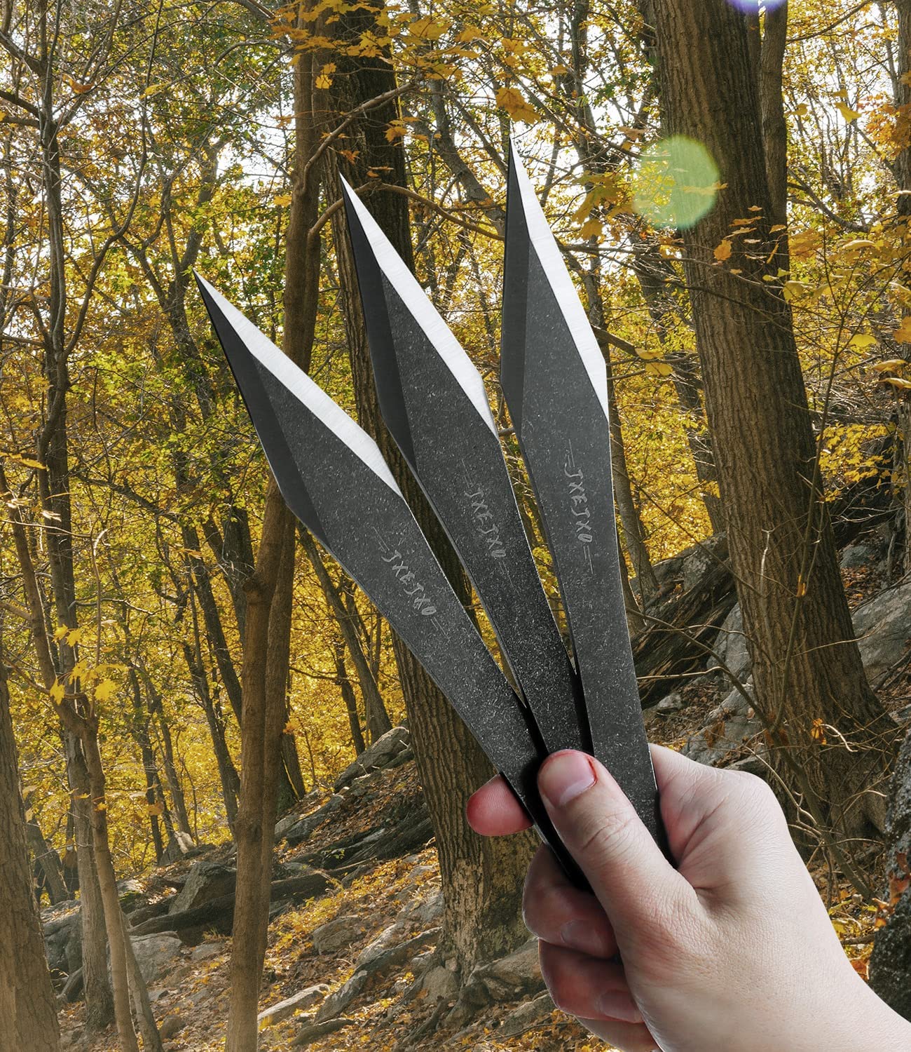 JXE JXO Throwing Spikes, 9.4″ Stainless Steel No Spin