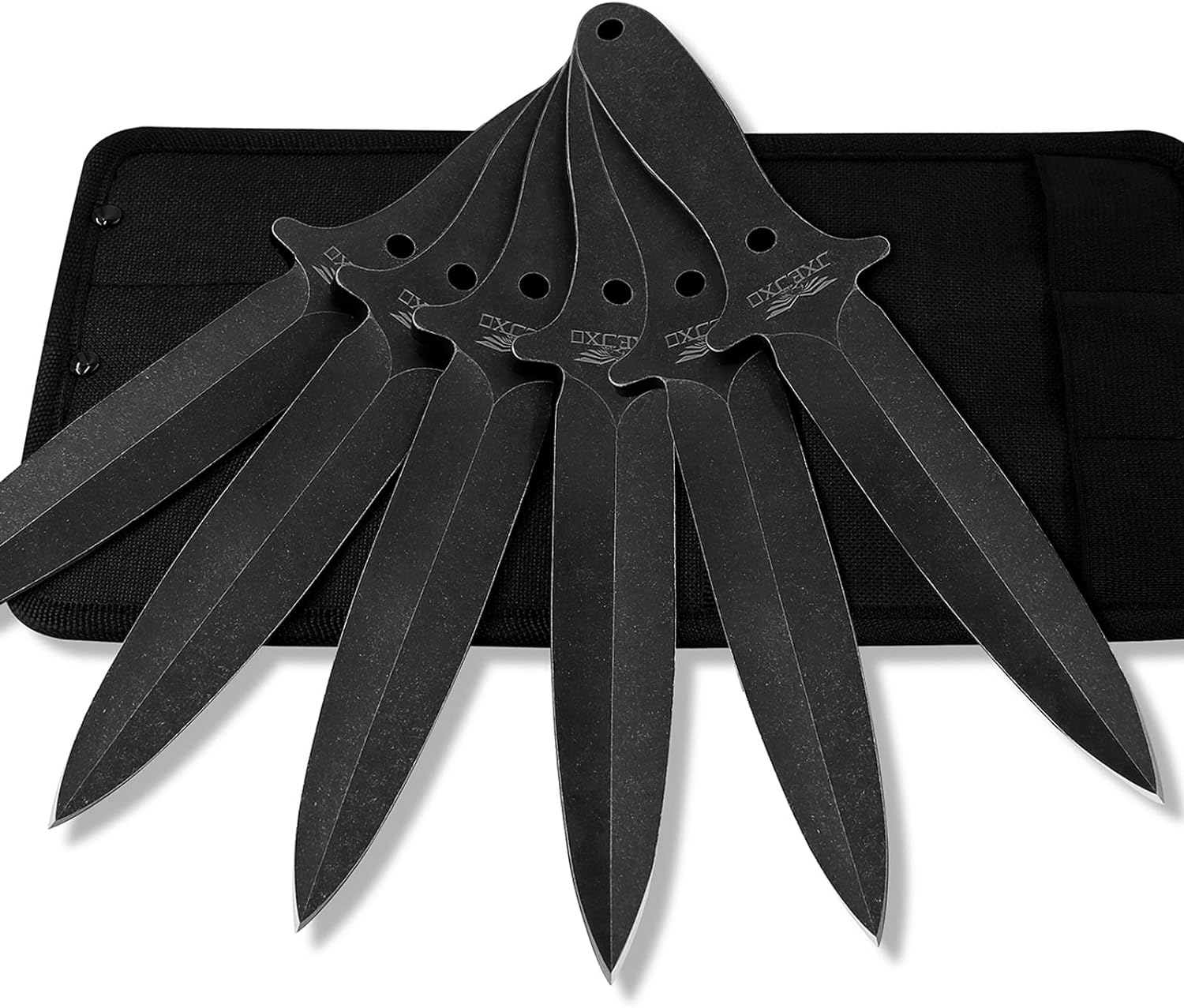 The Black Sword: 10.23″ Throwing Spikes with Sheath, 0.236″ Thick