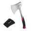 Camping Axe & Hatchets – 14.4″ Camping Hatchet with Forged Steel Construction & Ergonomic Shock-Absorbing Grip (Red）