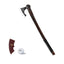 31.5 Inch Axe, Splitting Axe 1065 High Manganese Steel, Hickory Handle with Leather Sheath
