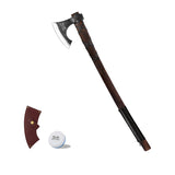 Laden Sie das Bild in den Galerie-Viewer, 31,5 Zoll Axt, Spaltaxt aus 1065 hochmanganhaltigem Stahl, Hickory-Stiel mit Lederscheide