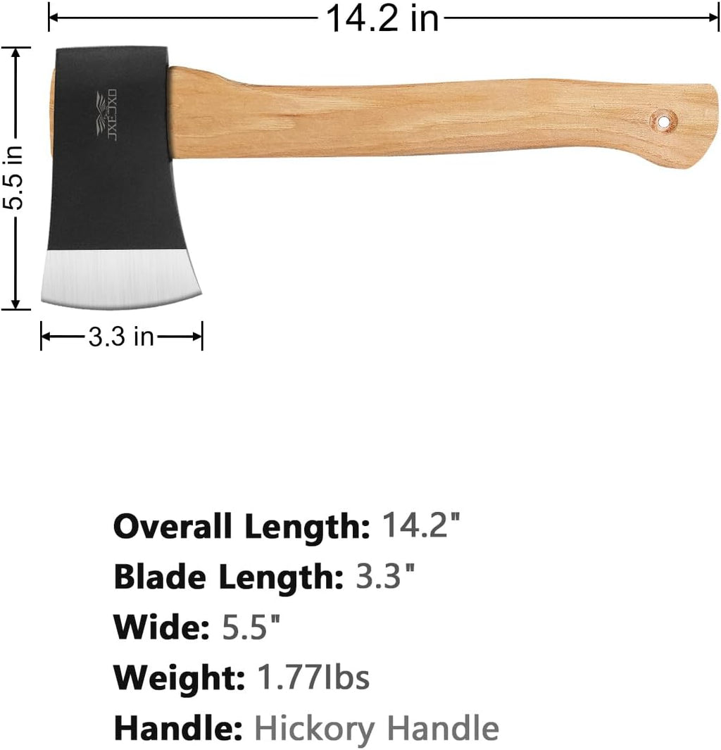 14.2" Throwing Axe 1 Pack, 1055 Carbon Steel Hickory Handle, Great for Axe Throwing Recreation and Competition
