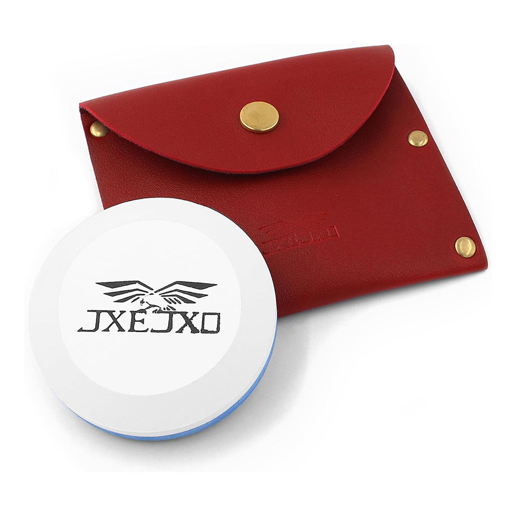 JXE JXO Knife/Hatchet Sharpening Stone – 400/1000 Grit Dual Grit Whetstone & Tool Sharpener with Leather Sheath