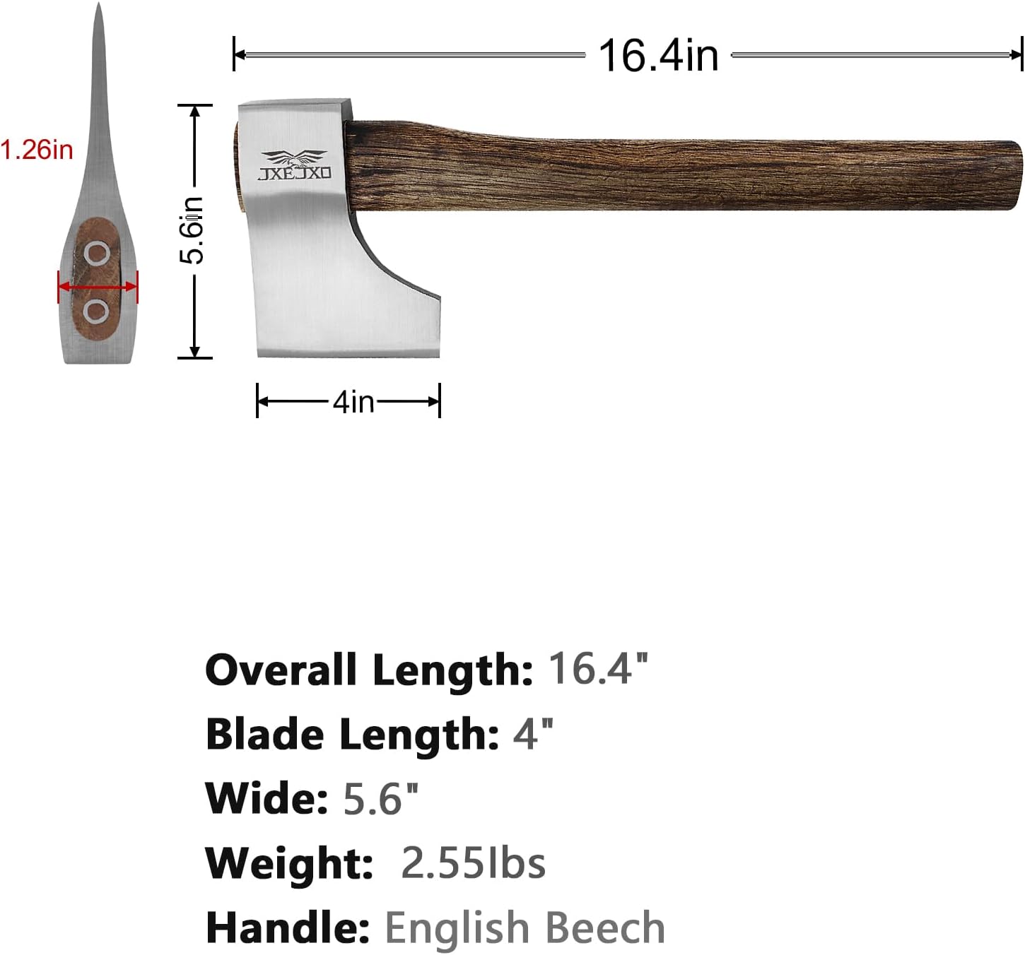 The Woodpecker- Professional Throwing Hatchet for Axe Throwing Competitions -1.58Lbs Head with 16.4″ Handle – Balanced and Maneuverable
