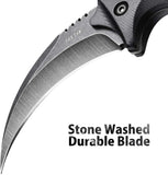 Load image into Gallery viewer, Claw Knife with Sheath, Durable 420HC Steel Fixed Blade Outdoor Duty Knife, Karambit Knife with Ergonomics G10 Anti-skidding Handle