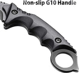 Load image into Gallery viewer, Claw Knife with Sheath, Durable 420HC Steel Fixed Blade Outdoor Duty Knife, Karambit Knife with Ergonomics G10 Anti-skidding Handle