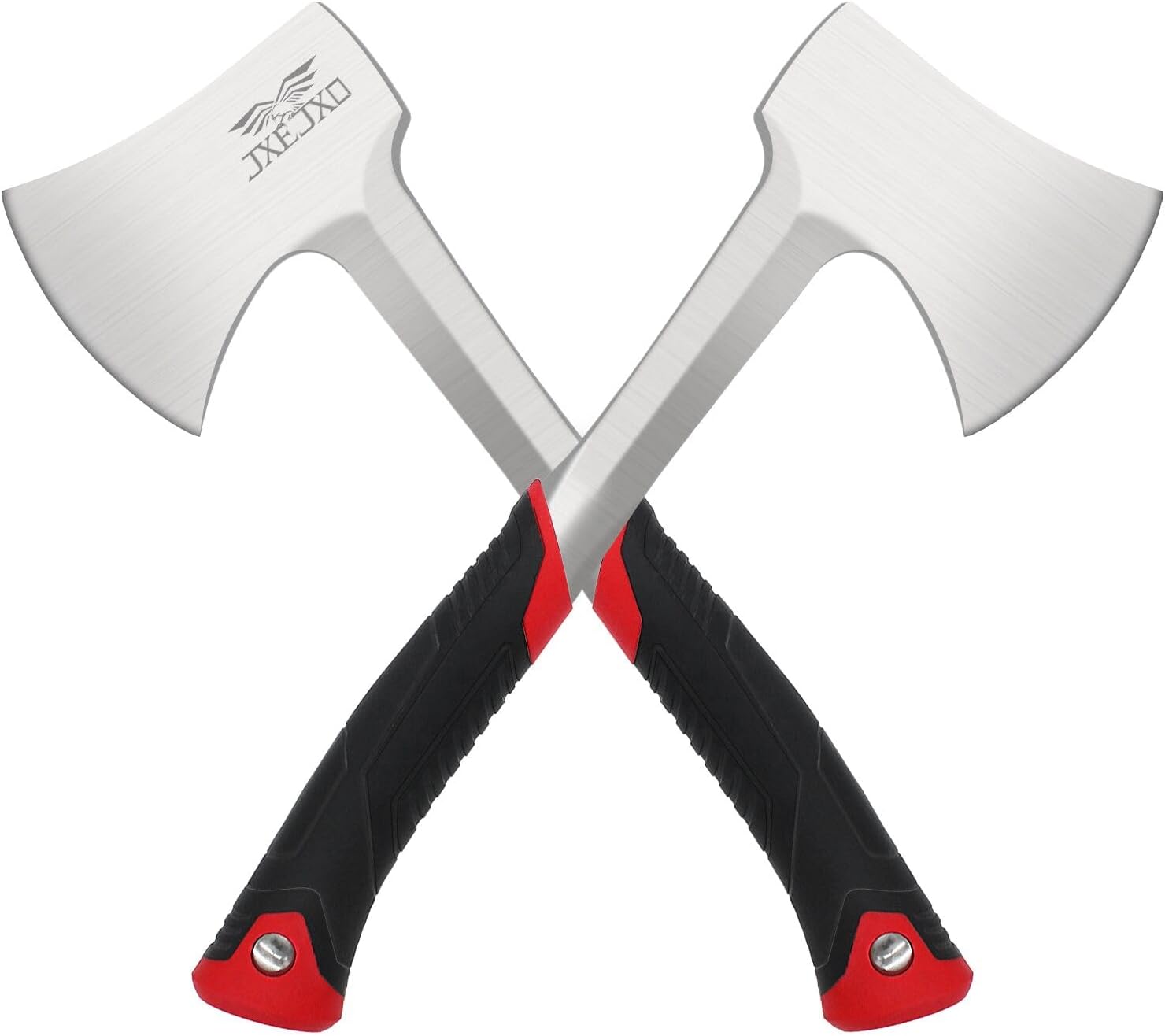 Camping Axe & Hatchets – 14.4″ Camping Hatchet with Forged Steel Construction & Ergonomic Shock-Absorbing Grip (Red）