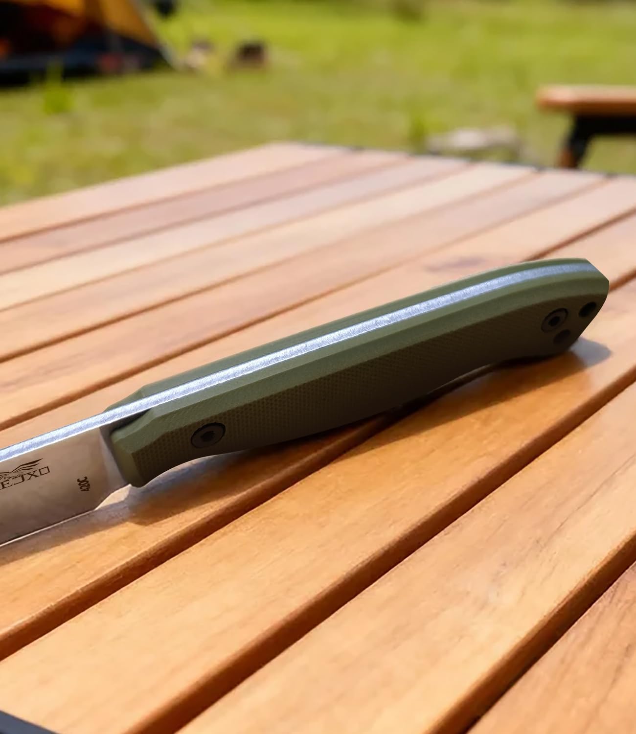 Fixed Blade Knife, 3.6" 420 Steel Blade Small Knife with G10 Handle Full Tang with Kydex Sheath for Outdoor Camping, Survival, Hiking,JXEJXO