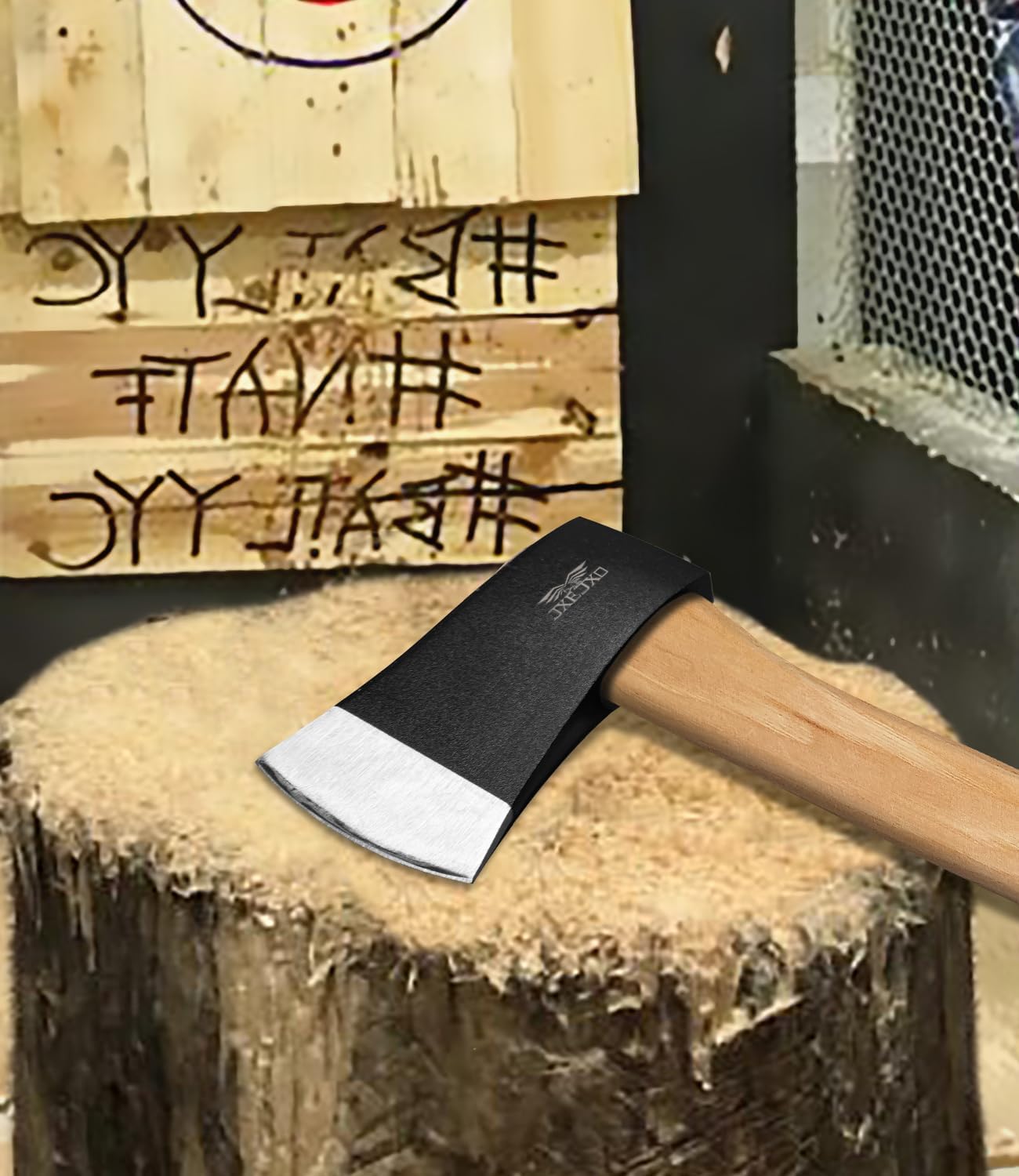 14.2" Throwing Axe 1 Pack, 1055 Carbon Steel Hickory Handle, Great for Axe Throwing Recreation and Competition