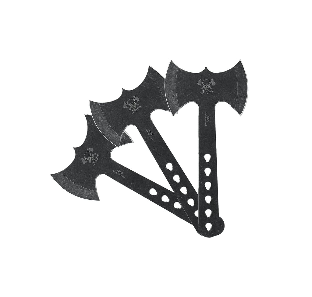 JXE JXO Throwing Axes and Tomahawks Set, Double Bite Hawks, Design for Throwing Recreation and Fun