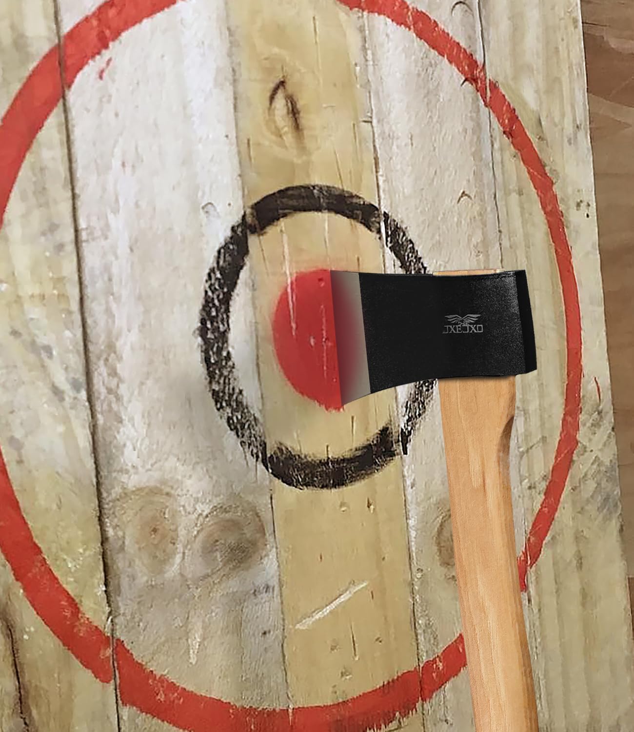 14.2" Throwing Axe 1 Pack, 1055 Carbon Steel Hickory Handle, Great for Axe Throwing Recreation and Competition