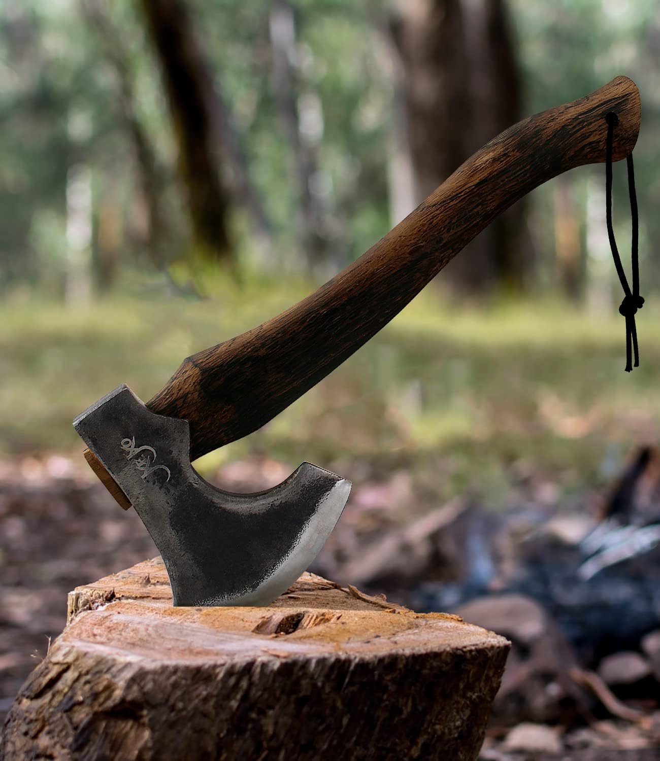 The Frostbreaker – Camping Hatchet – Forged Steel Axe with Leather Sheath – Survival Axe for Wood Splitting and Chopping – Bushcraft Hatchet – Perfect for Outdoor Adventures