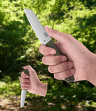 Laden Sie das Bild in den Galerie-Viewer, Feststehendes Messer, 3,6" 420 Stahlklinge kleines Messer mit G10 Griff Full Tang mit Kydex-Scheide für Outdoor-Camping, Survival, Wandern, JXEJXO