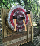 Laden Sie das Bild in den Galerie-Viewer, 14,2" Wurfaxt 1 Stück, 1055 Kohlenstoffstahl Hickory-Griff, Ideal für Freizeitaxtwerfen und Wettkämpfe