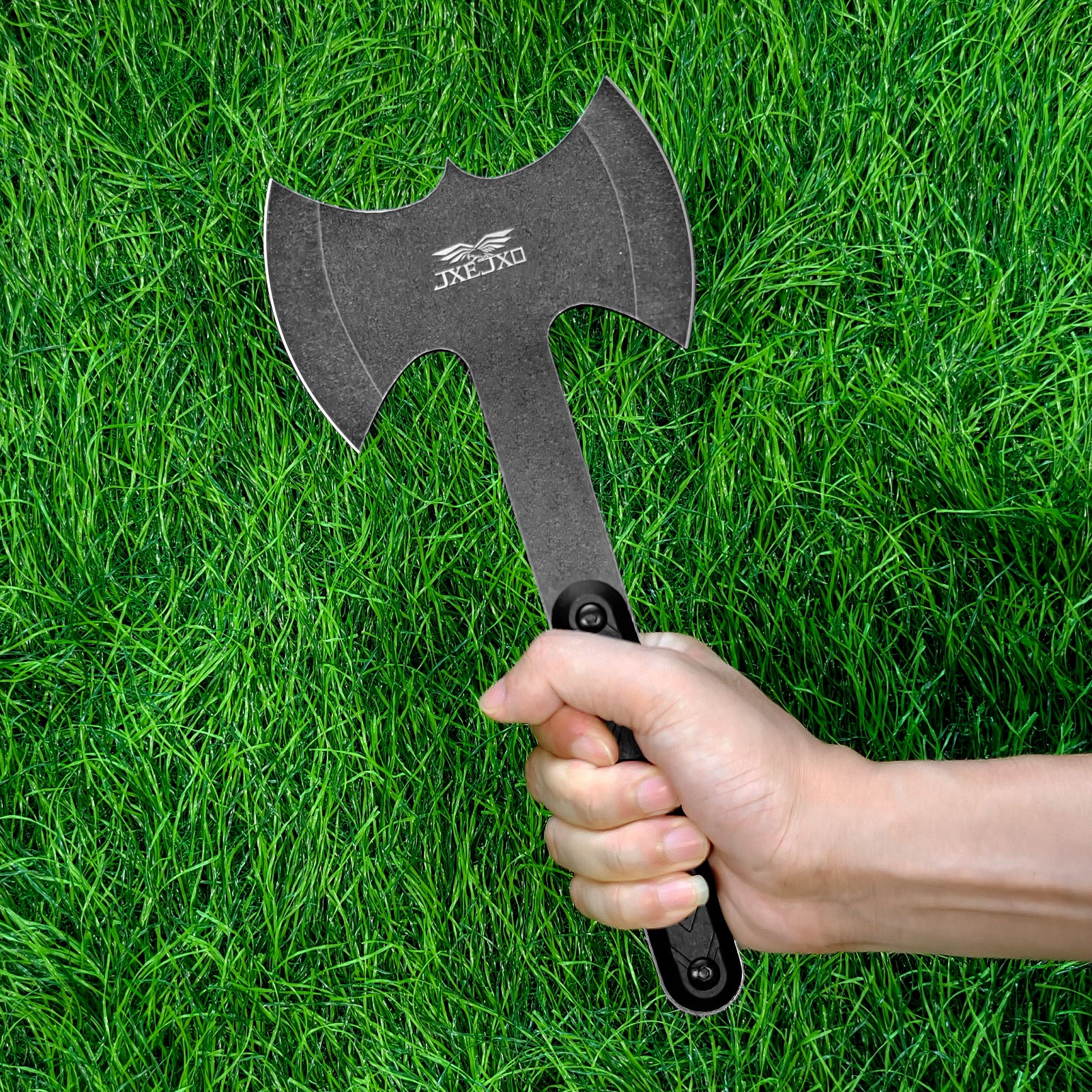 JXE JXO Throwing Axes and Tomahawks Set, Double Bite Hawks, Design for Throwing Recreation and Fun