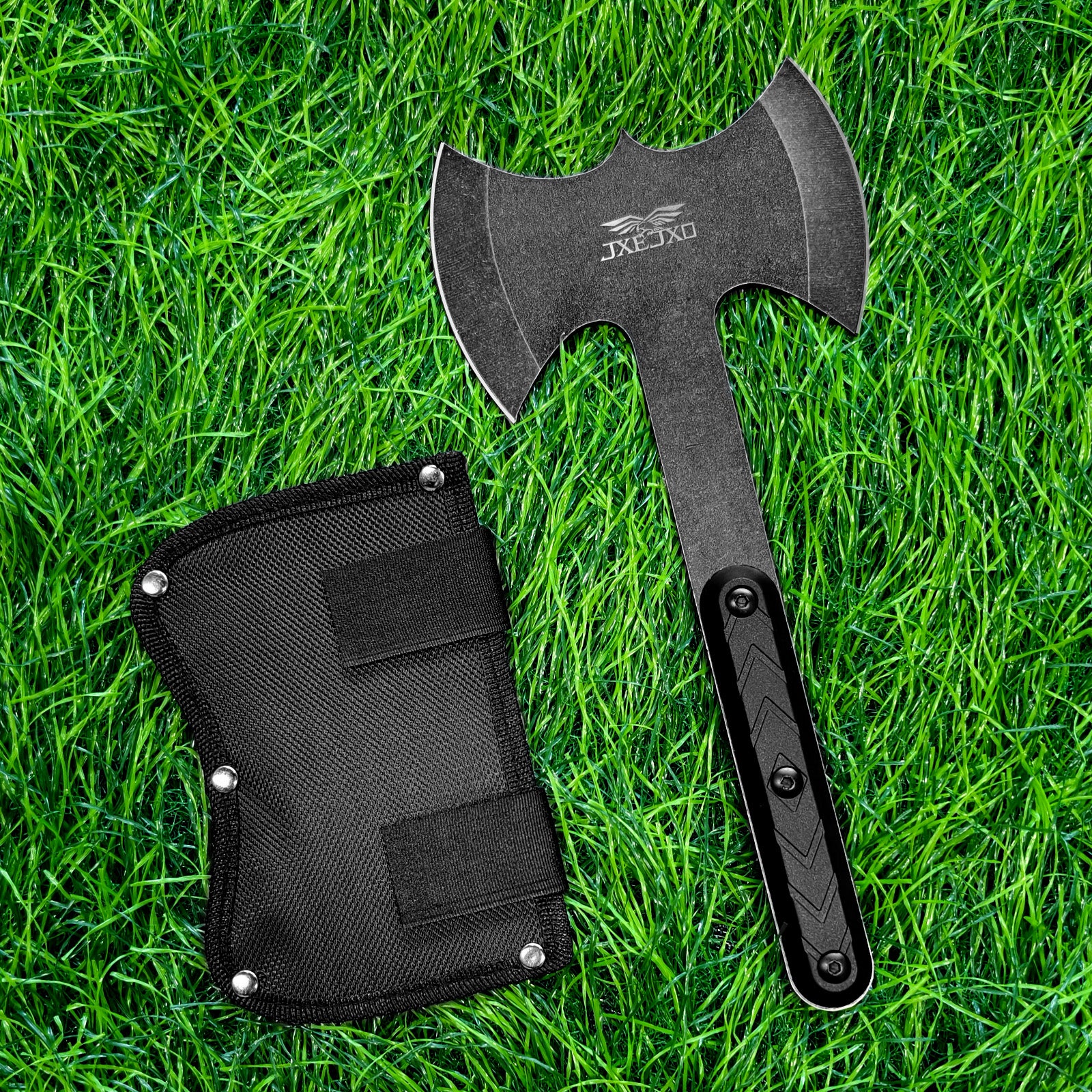 JXE JXO Throwing Axes and Tomahawks Set, Double Bite Hawks, Design for Throwing Recreation and Fun Main image