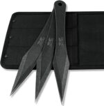 JXE JXO Throwing Spikes, 9.4" Stainless Steel No Spin Throwing Set with Nylon Belt Sheath