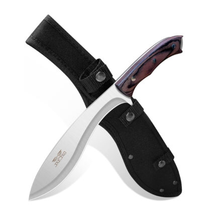 JXE JXO 13.2" Machete, Full Tang Machete for Cutting Trees Heavy Duty, 1065 High Manganese Steel with Nylon Sheath for Yard Work, Bushcraft and Outdoor